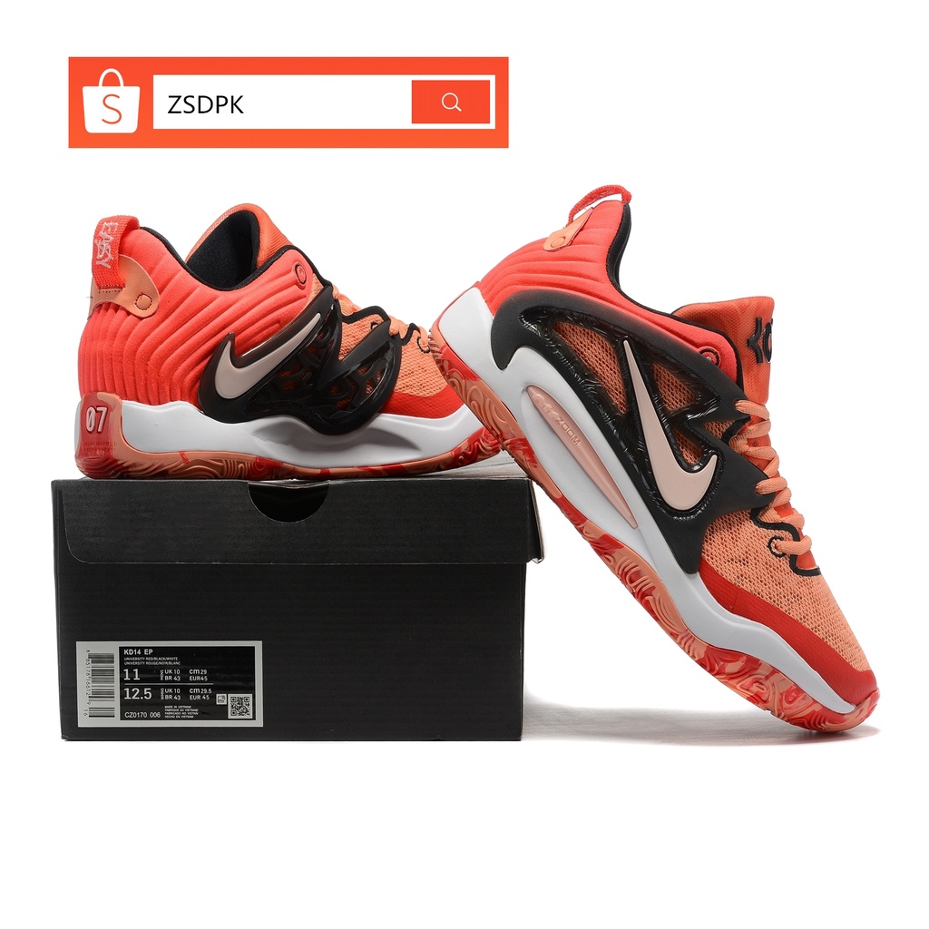 Orange and black outlet basketball shoes