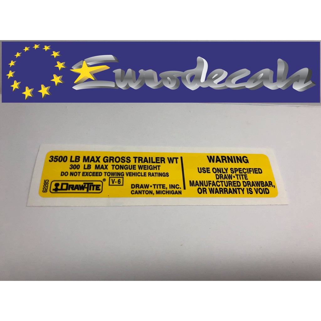 Eurodecals Towbar decals printed sticker | Shopee Philippines
