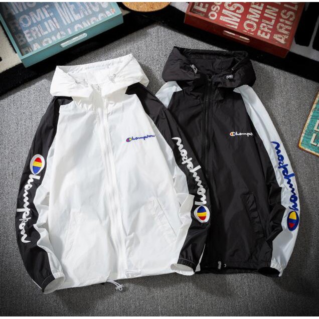 Champion on sale windbreaker hoodie