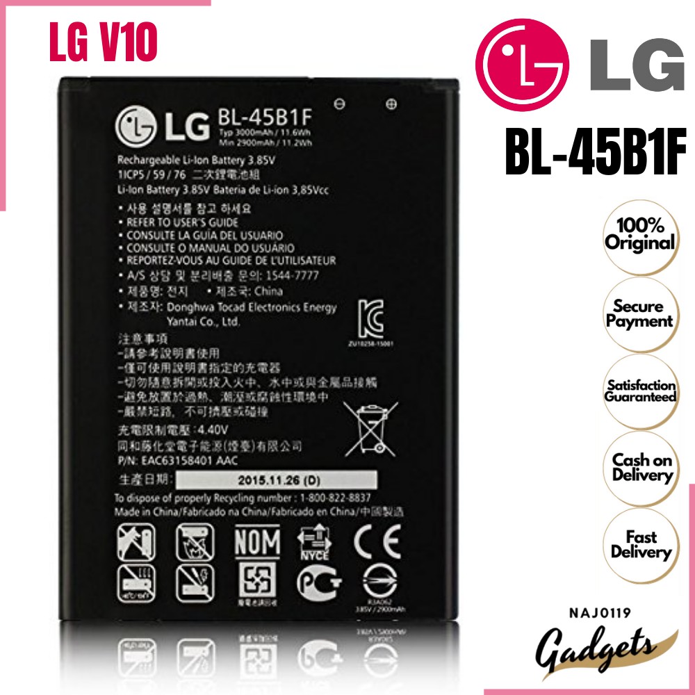 LG V10 Battery, YISHDA 3000mAh Li-ion Replacement LG BL-45B1F Battery For LG V10 H960A H900 H901 - Foto 11