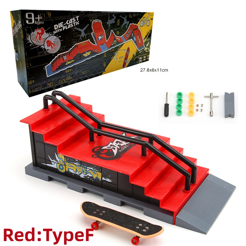 Mini Fingerboard Set Children Finger Skateboards Park Toy Plastic