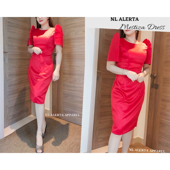 Modern red outlet filipiniana dress