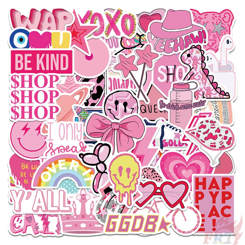 VSCO： Pink Romantic Series 06 - Pink Girl Preppy Graffiti Stickers ...