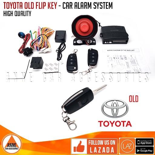 Toyota Old Universal Flip Key Car Alarm System Security Negative