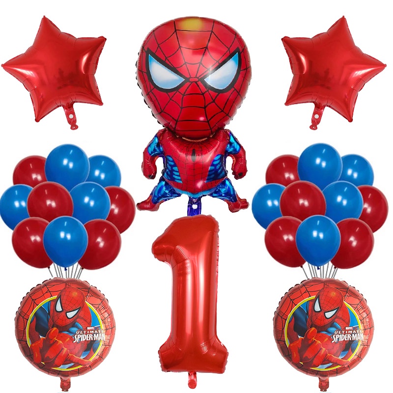 26pcs/set avengers balloon spiderman Balloon 30inch Number Foil