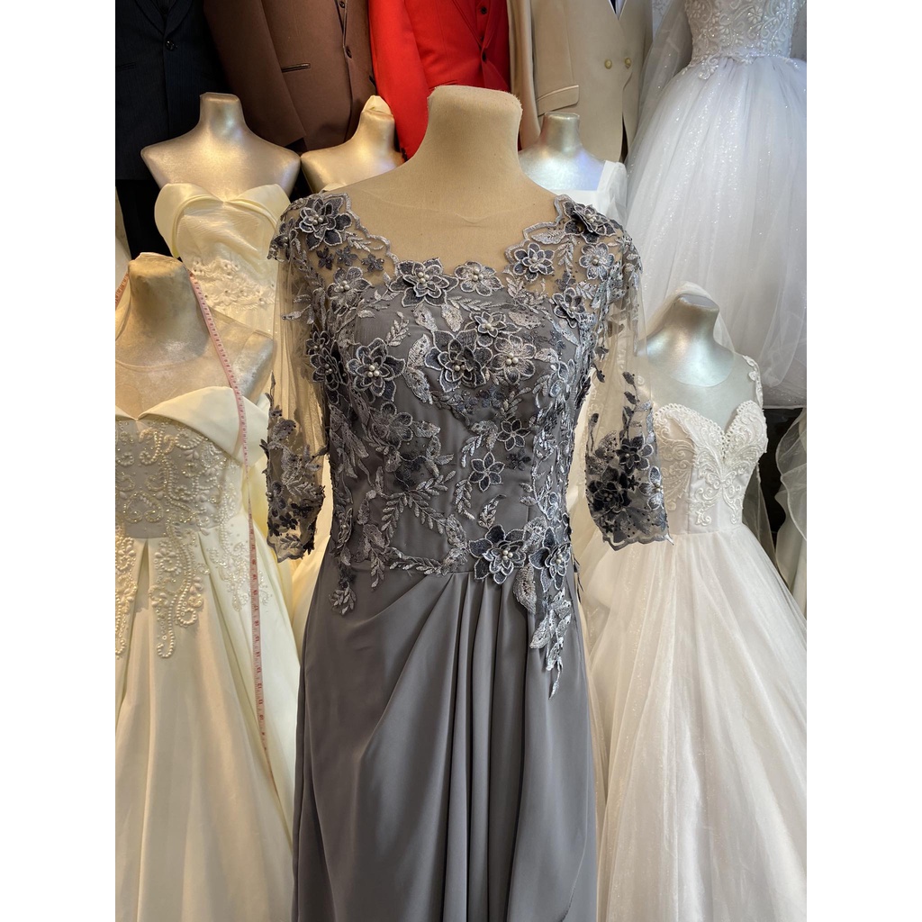 Gray gown for principal sponsor best sale