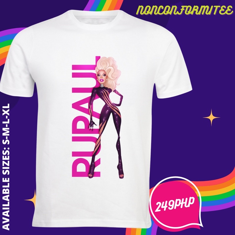Rupaul Drag Queen merch Unisex Tshirt Cotton Rubberized Print Shopee Philippines