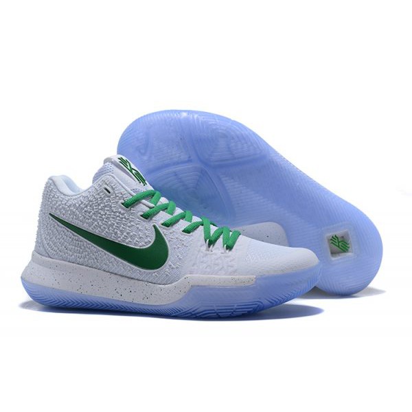 Kyrie 3 white and green sale