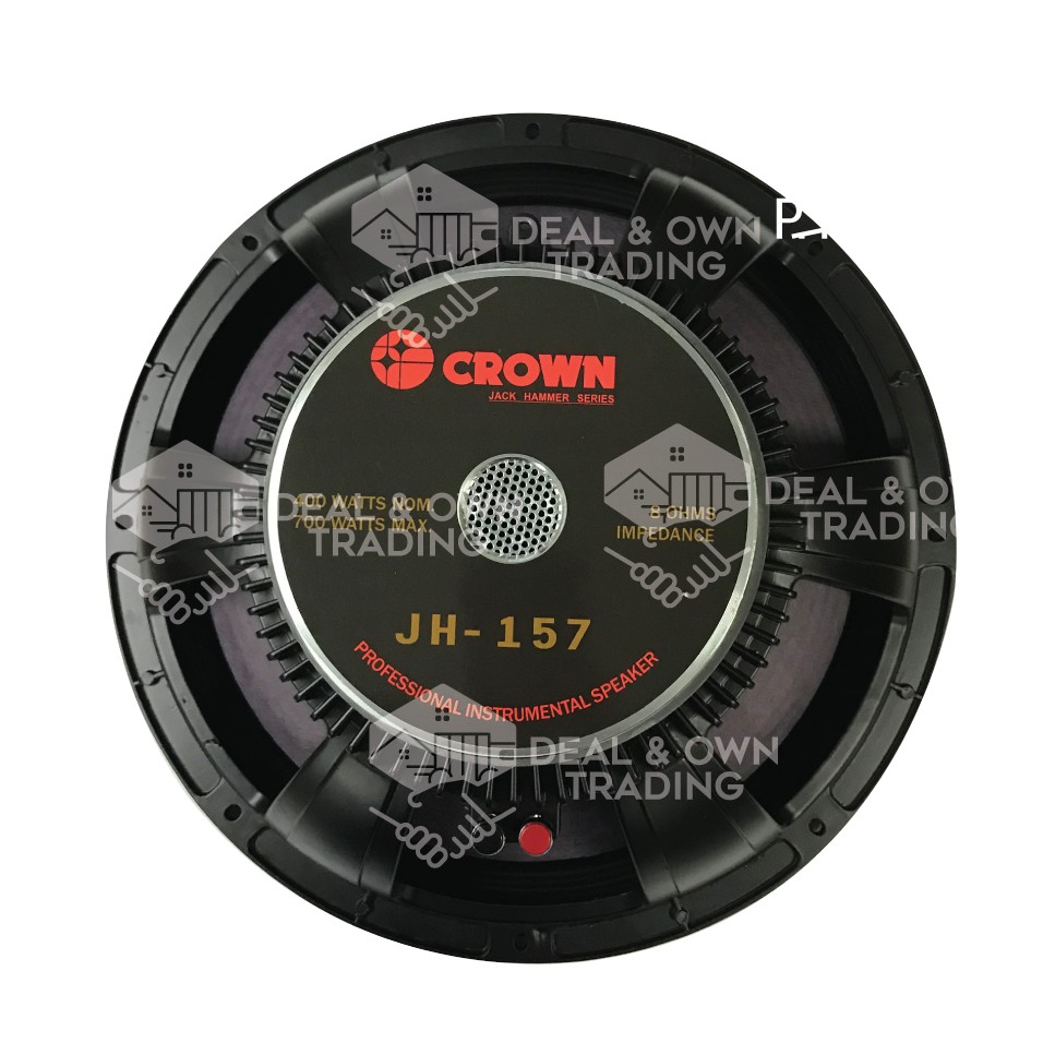 Crown JH-157 15 inch 700W Pro Instrumental High Powered Speakers