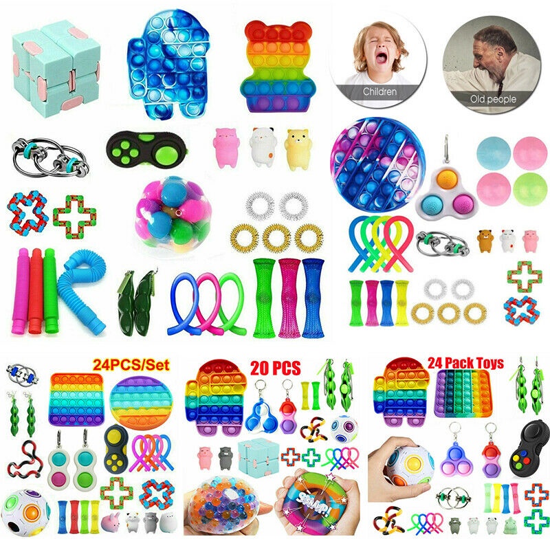 28Pcs Sensory Fidget Set Stress Relief Toys For Autism Anxiety Fidget