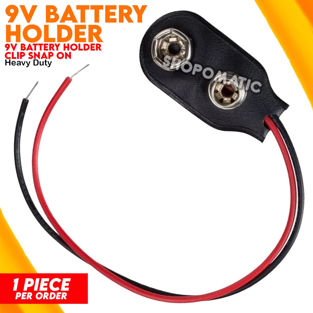 🟧 9V Battery Holder Clip Snap On 🟧 Shopee Philippines