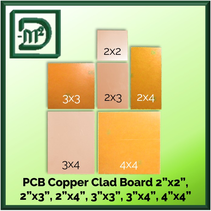 PCB Copper Clad Board Single Side 2x2, 2x3, 2x4, 3x3, 3x4, 4x4 (2pcs ...