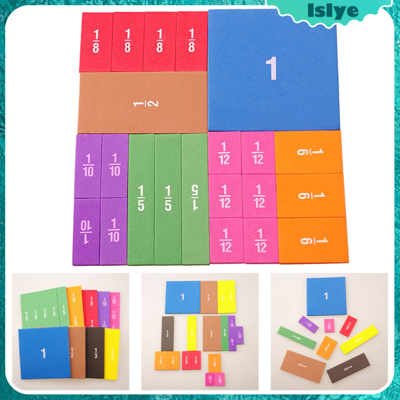 22PCS Fraction Tiles & Fraction Circles - Math Manipulatives for ...