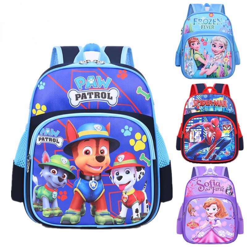 Cartoon Spiderman Paw Patrol Schoolbag for Kids Boys Girls Sofia Elsa ...