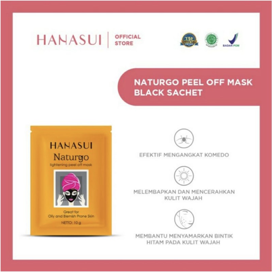 Hanasui NATURGO PEEL OF MASK BLACK (1 BOX Contains 10 Sachets) | Shopee ...