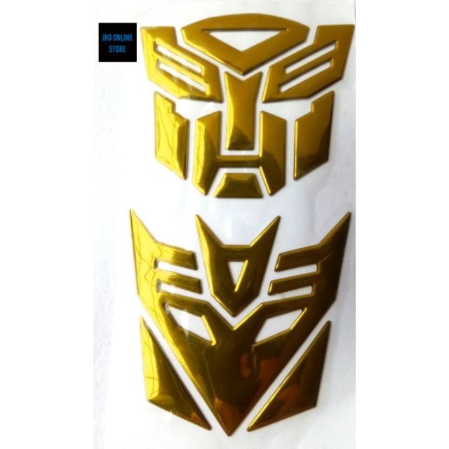 Transformer Emblem Sticker(Gold) | Shopee Philippines