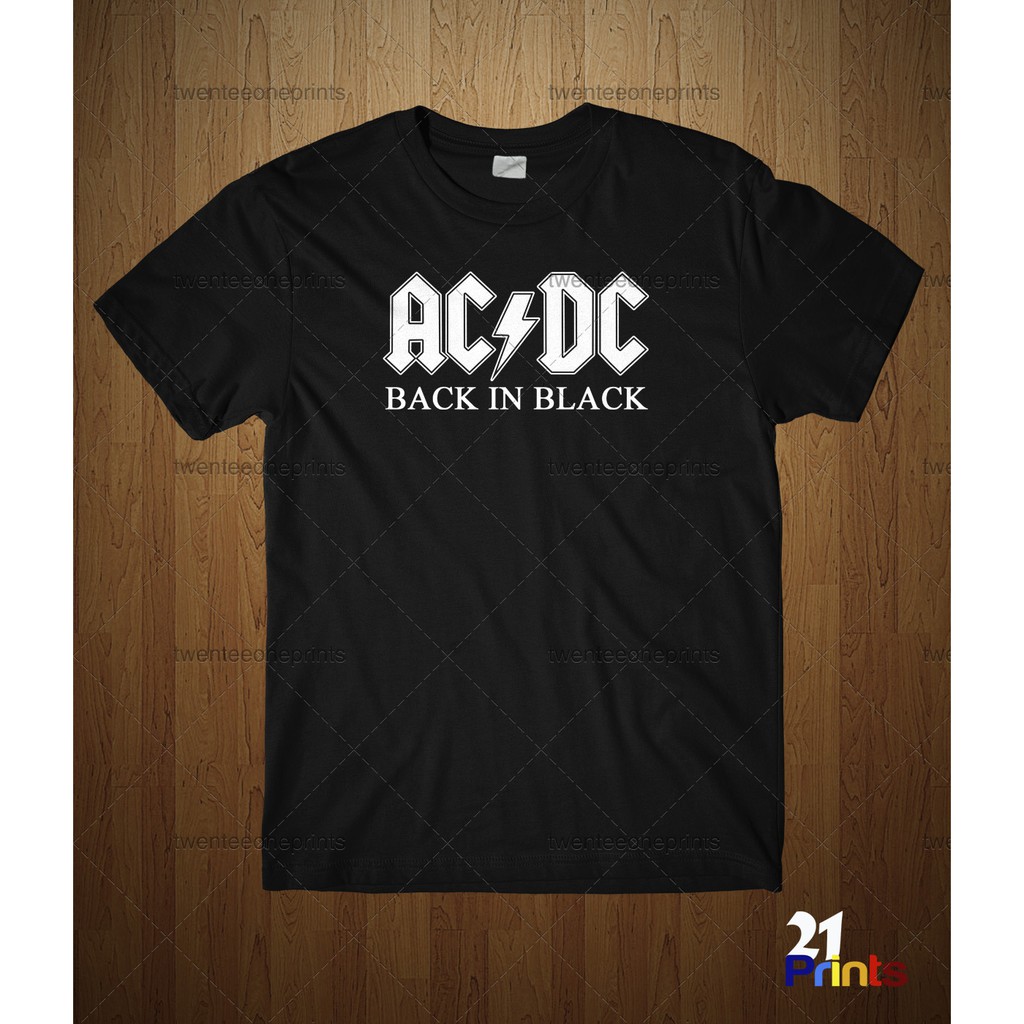 Ac dc back in black shirt best sale