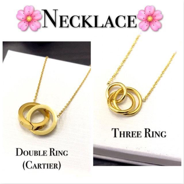 Cartier three ring online necklace