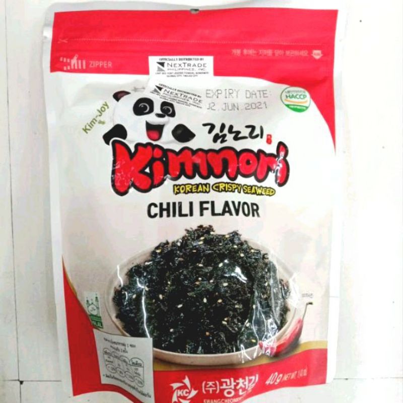 KIMNORI KOREAN CRISPY SEAWEED NORI SNACK BBQ SPICY SEAFOOD 40 GRAMS