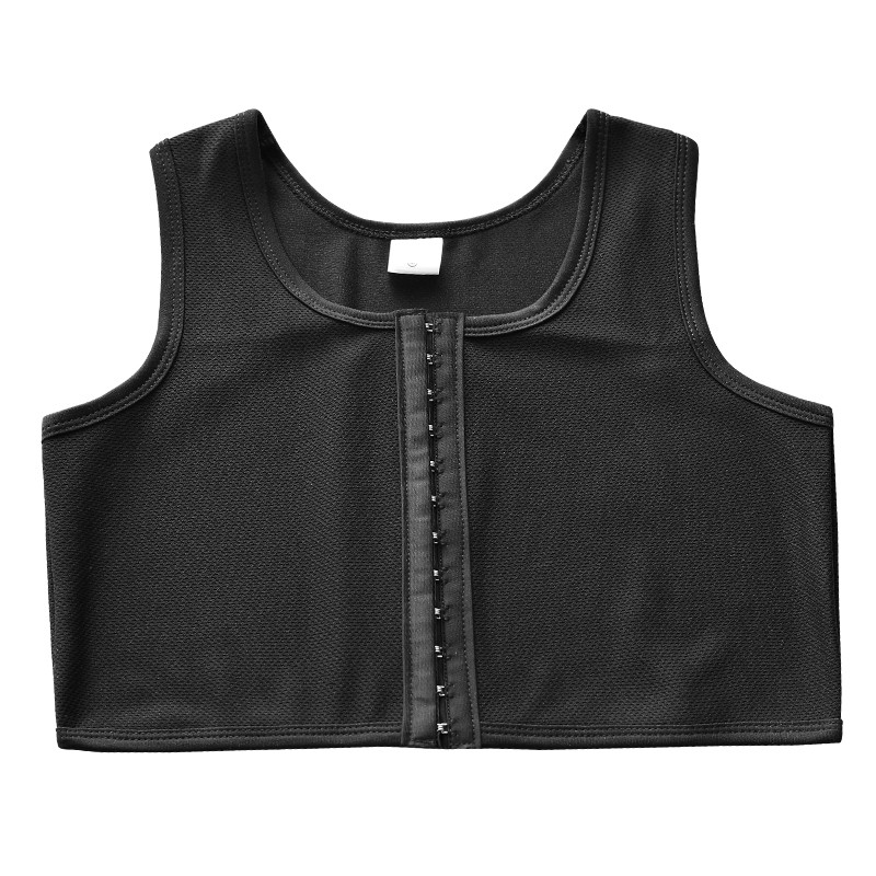 3Row Buckle Breast Binder Non Bandage Crop Top Short Chest Binder