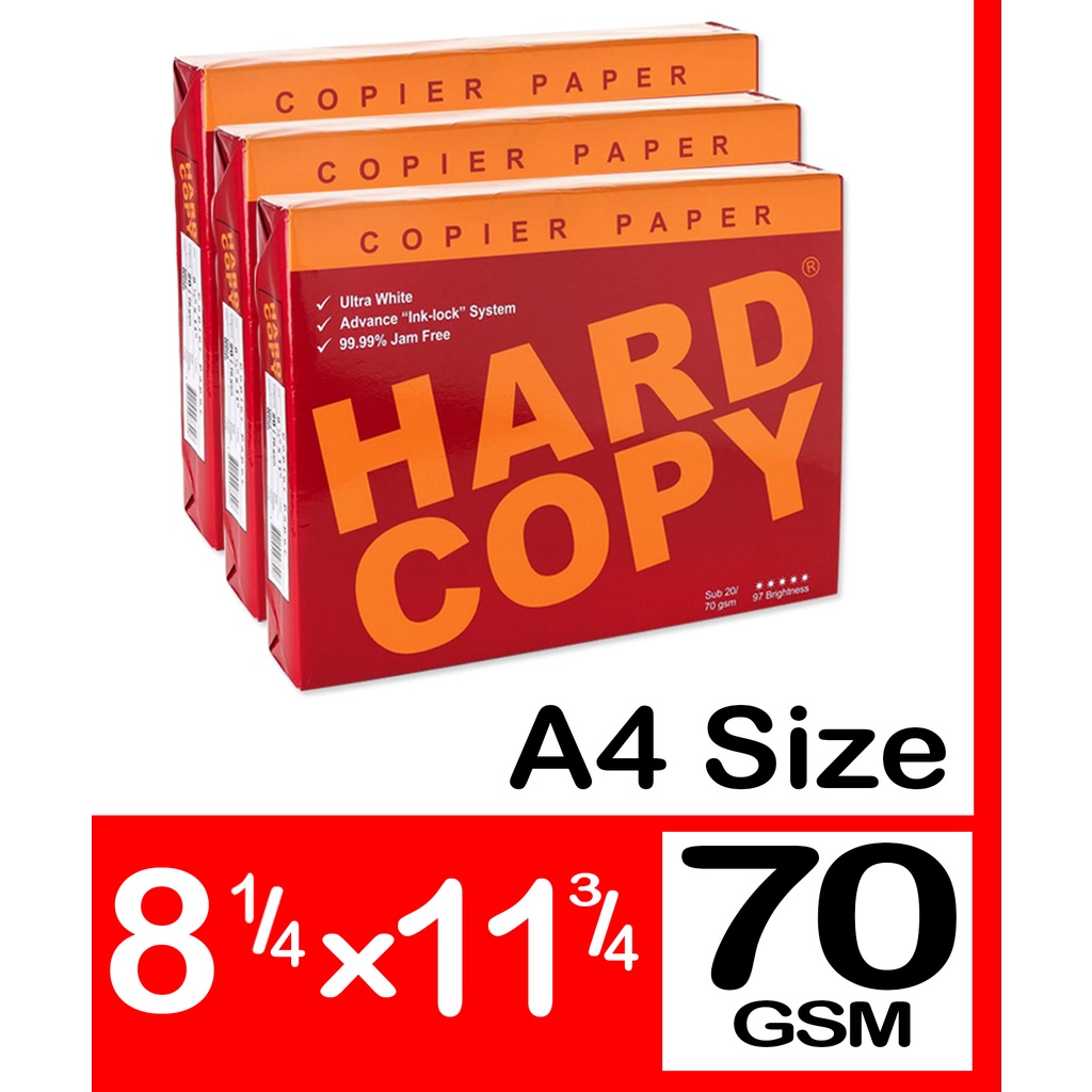 Hard Copy Bond Paper A4 Size Shopee Philippines