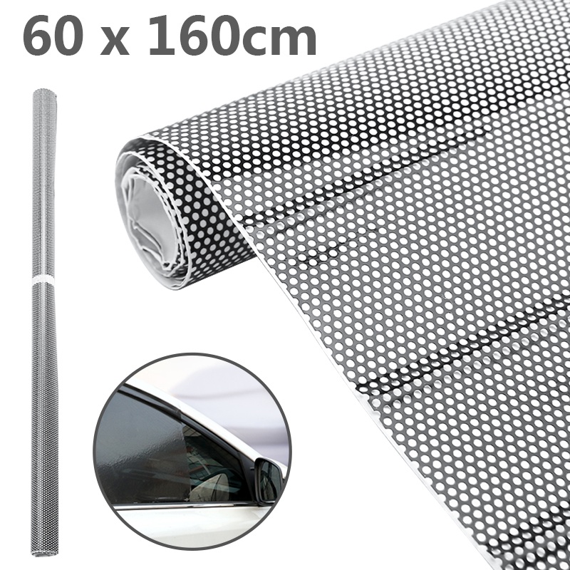 60 x 160cm Car Headlight Tint Perforated Cutout Film Mesh Like Fly Eye