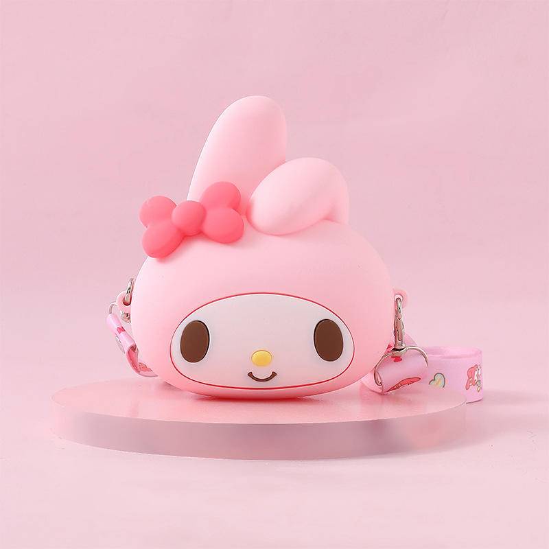 Ready Stock Sanrio Silicone Coin Purse Kitty Cat Children's Shoulder ...