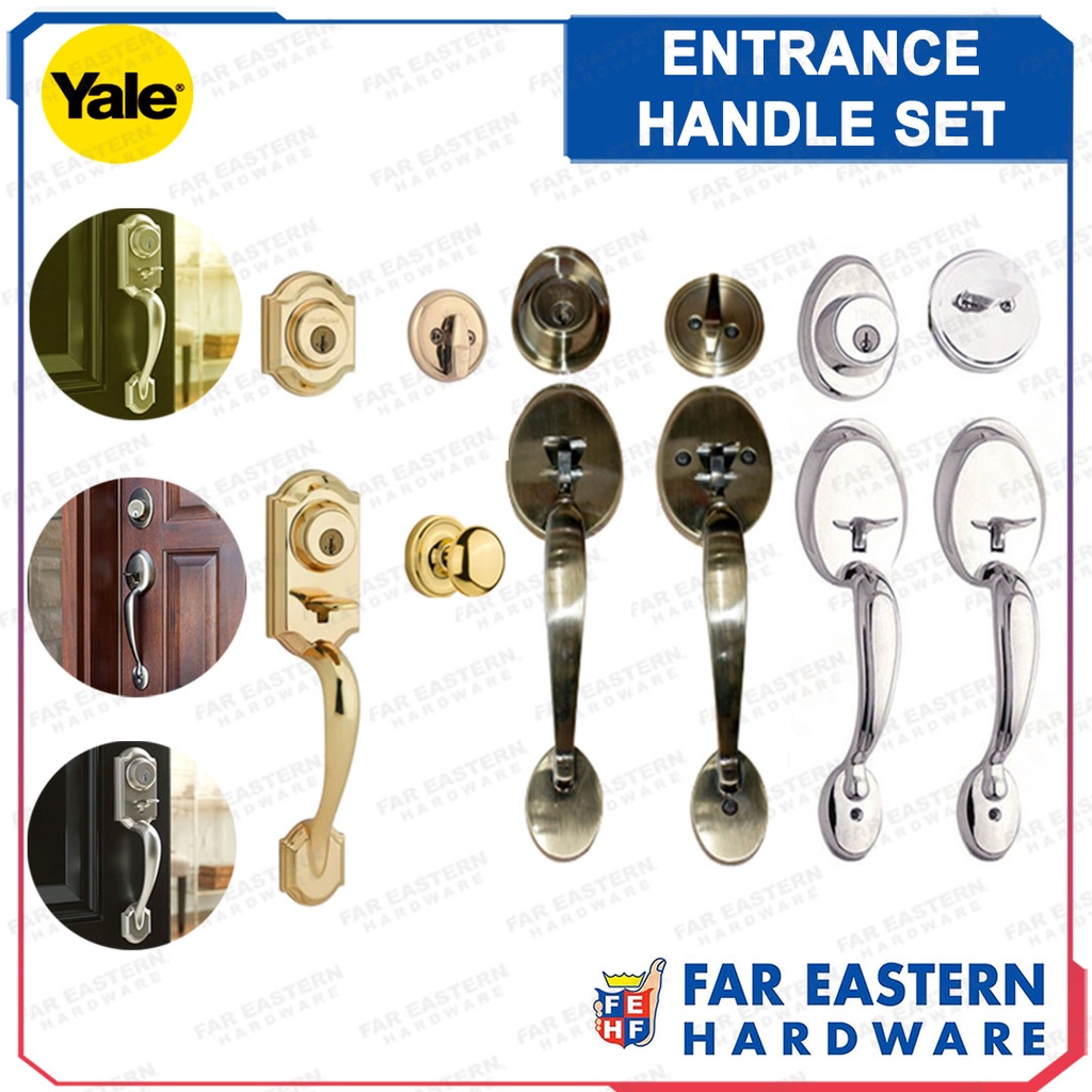 YALE Entrance Handle Set Doorknob for Main Door w/ Single Cylinder Dead