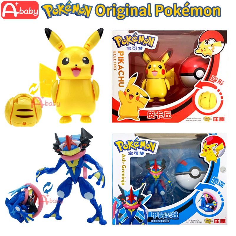 Original Anime Action Figure Pikachu Lucario Charizard Pocket Monster  Pokeball Deformation Figur Toys For Children Gifts - Realistic Reborn Dolls  for Sale