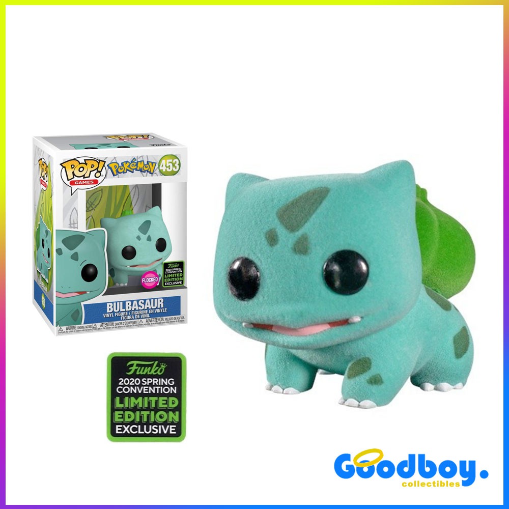 Original Funko Pop! Pokemon - Bulbasaur Flocked #453 ECCC FLOCKED