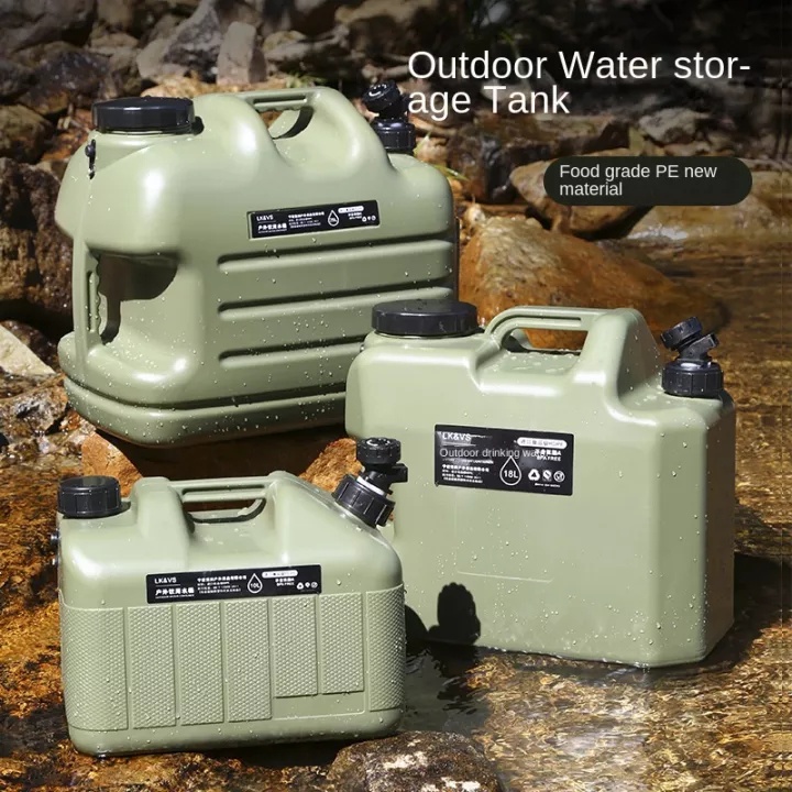 10/18/25L Portable Water Container with Spigot Water Storage Tank Camp