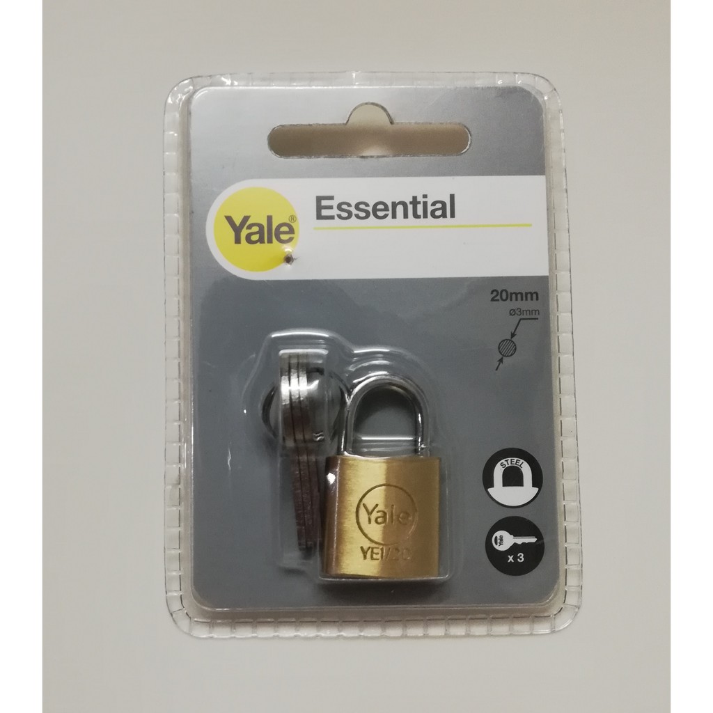Yale YE1 20mm Brass padlock pad lock | Shopee Philippines