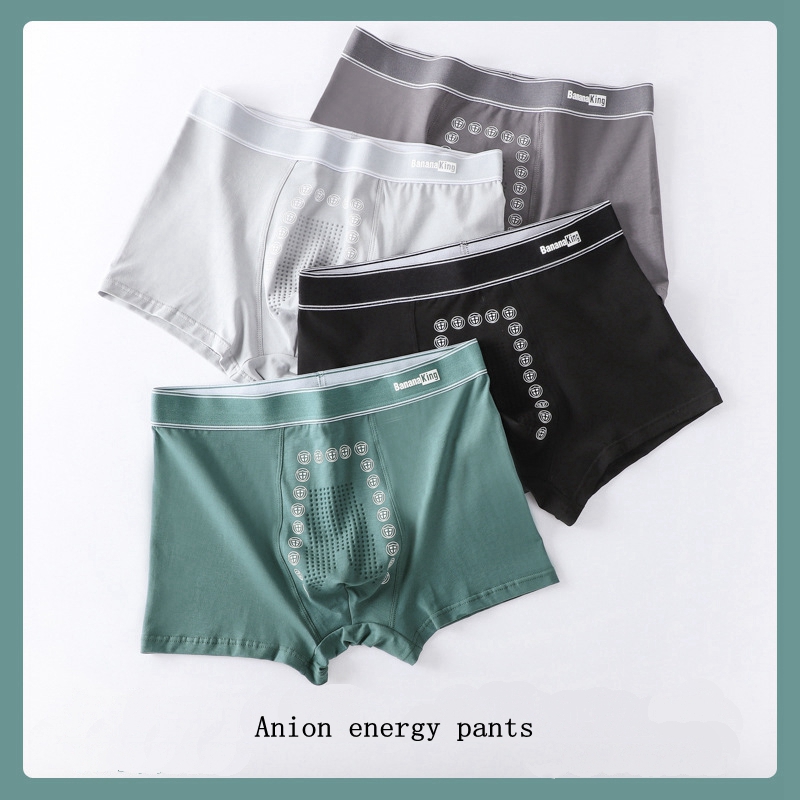 Underwear Men's Pure Cotton Anion Energy Pants Tight Fit Breathable Men ...