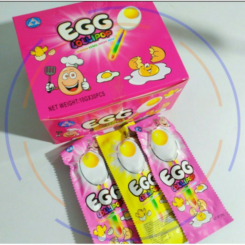 Egg LOLLIPOP 1 PACK Contains 30pcs/EGG LOLLIPOP Candy/EGG Candy/Flame ...