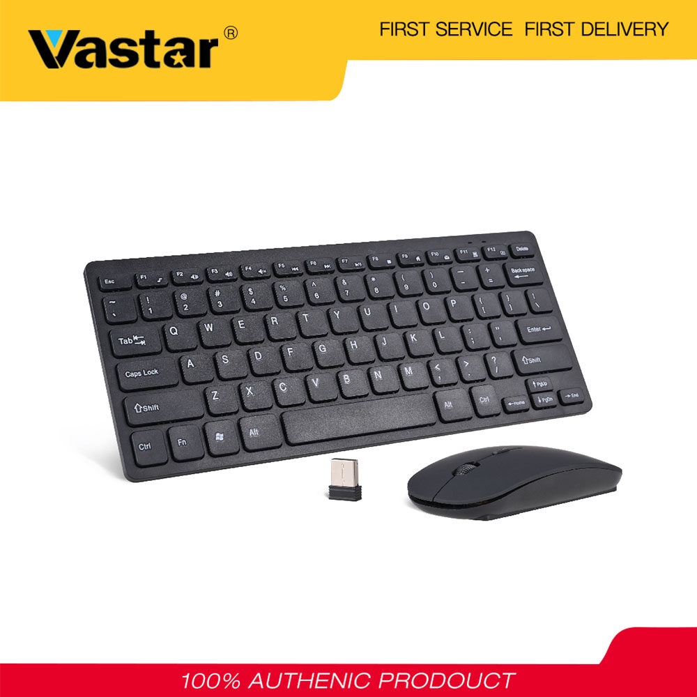 Vastar 2.4G Wireless Keyboard and Mouse Mini Multimedia Keyboard Mouse