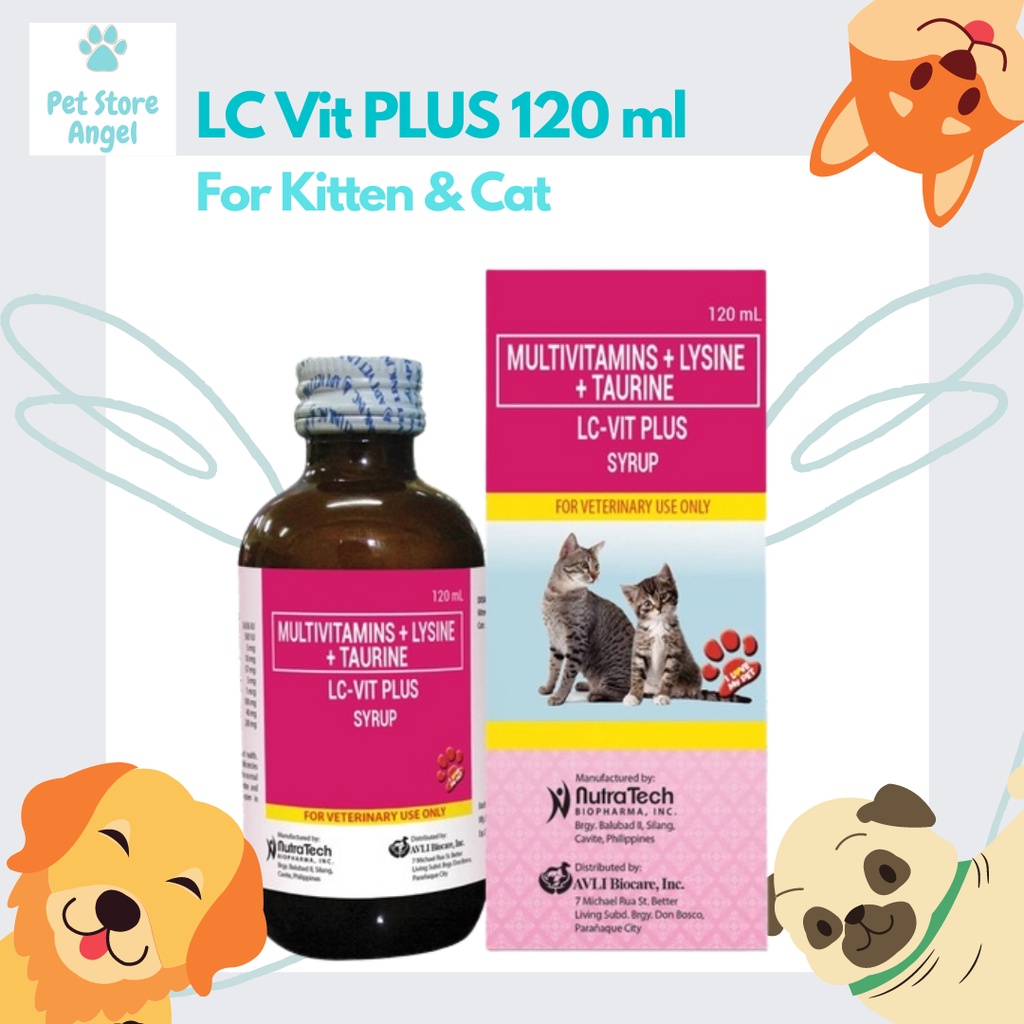 LC Vit Plus For Kitten & Cat 120ml Multivitamins for Cats Pampagana Kumain Appetite Shopee