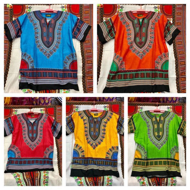 Avenio Indian Colored Dashiki Shirt/Batik/Bohemian/Boho/Ethnic/African ...