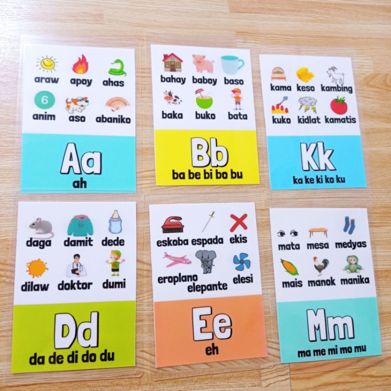 New Product Filipino Alphabet Flash Cards For Reading Laminated ...