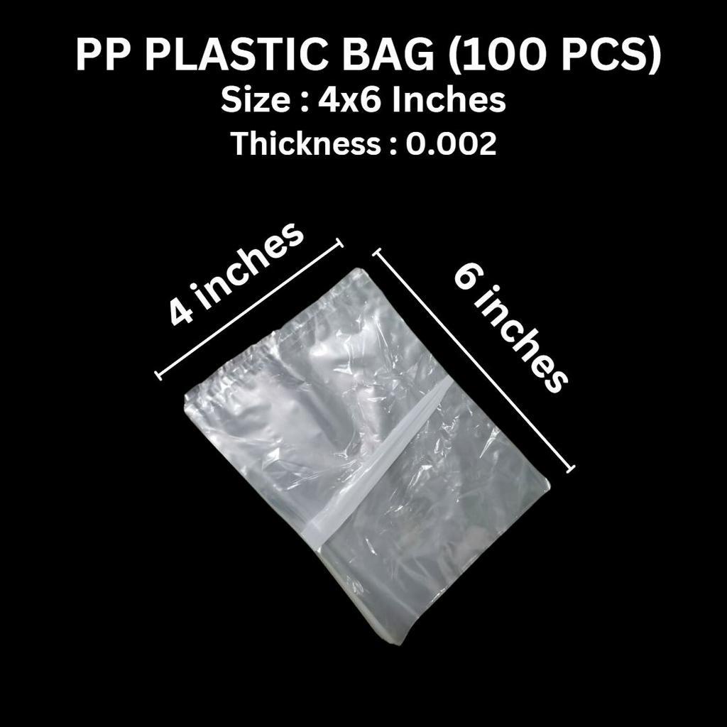100pcs PP Clear Plastic bags (3 to 6 inches) 0.002 thickness (makapal ...