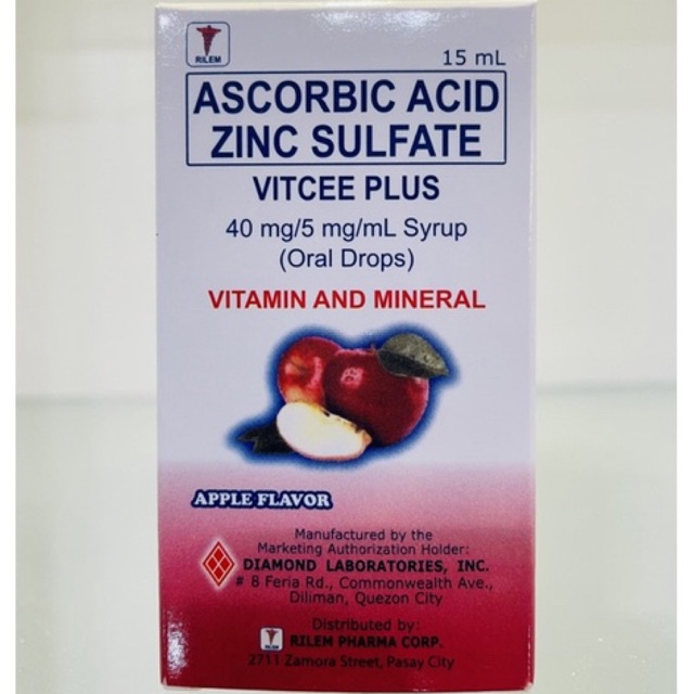 VITCEE PLUS DROPS (Ascorbic Acid + Zinc) Shopee Philippines