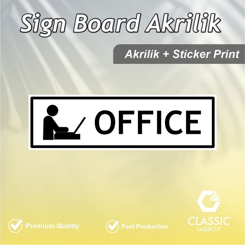 Acrylic Office Sign Board/Acrylic Sign Board/Signange Office | Shopee ...