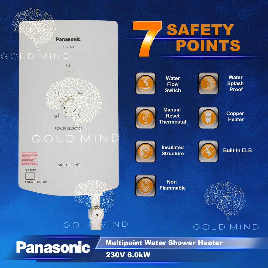 Panasonic Dh-6Gm3P Multi Point Water Heater | Shopee Philippines