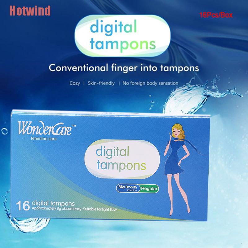 HW 16Pcs/Box Super Absorbency Regular Cotton Tampons Women Menstruation ...