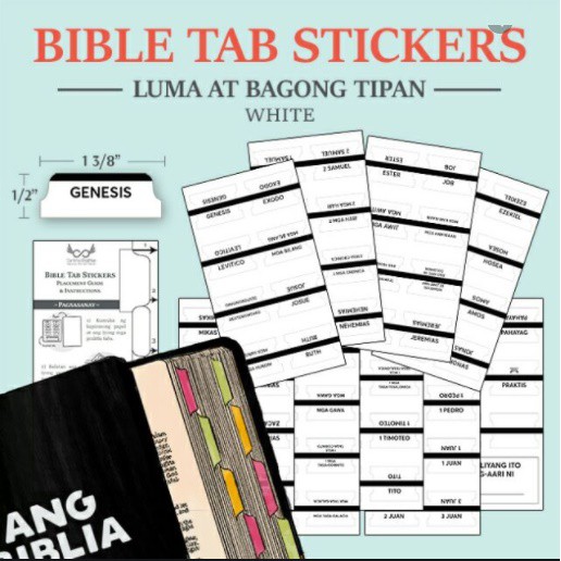 PCBS Bible Tab Stickers Old & New testament Certified Positive (Thumb