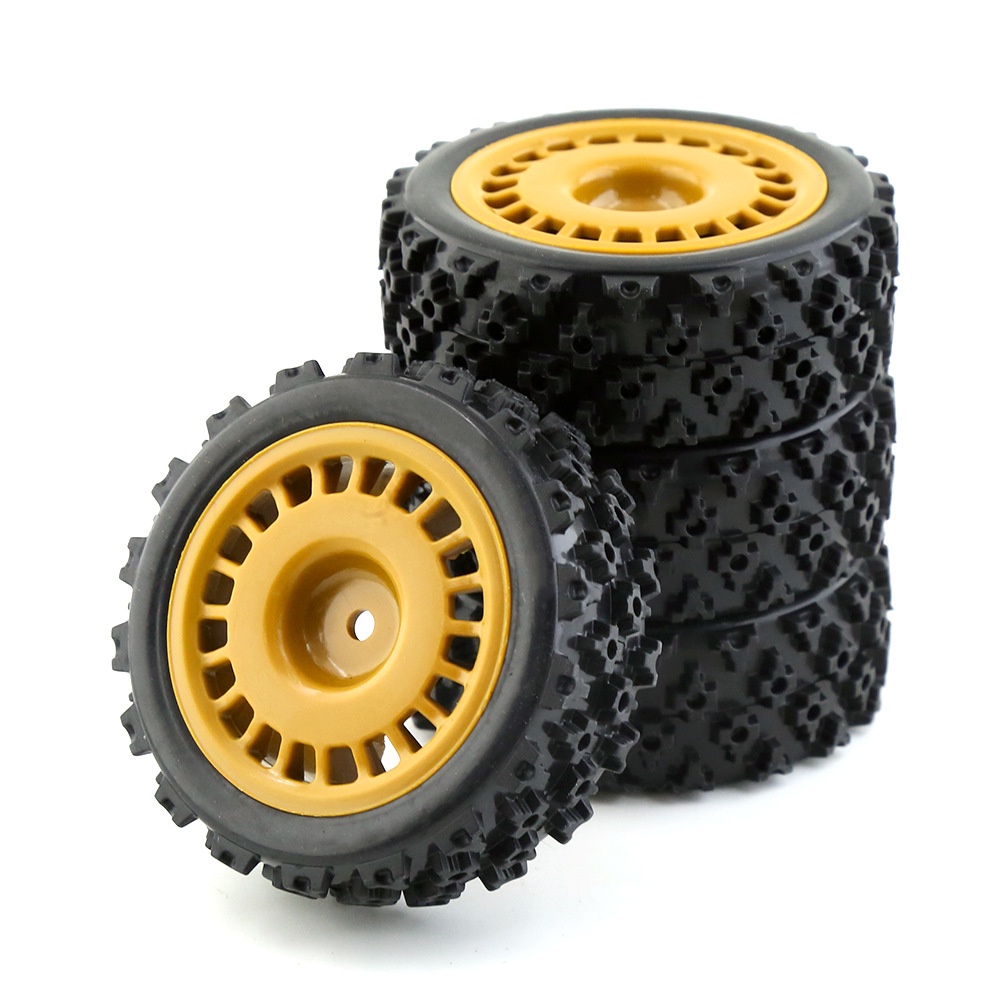 TAMIYA Plastic Wheel Rim 70mm Rubber Tire For 1/10 RC Car TT02 TT01 ...