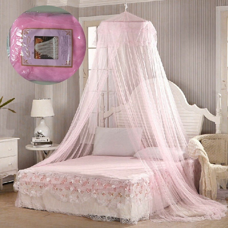 Princess Elegant Round Lace Mosquito Net Prevent Insect Canopy Netting 