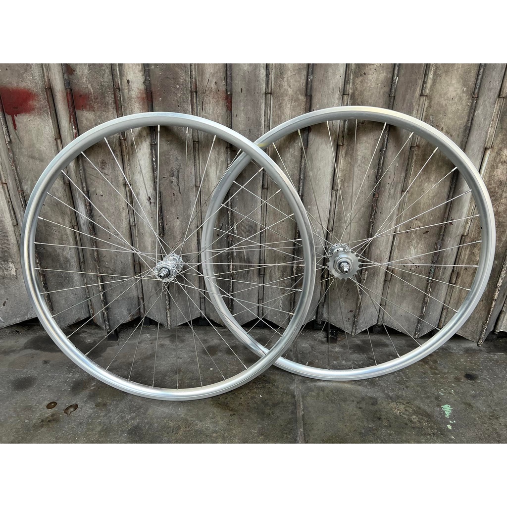 ARROW LOW FLANGE FIXIE RIMSET BLACK AND SILVER FIXED GEAR JRSPEED ...