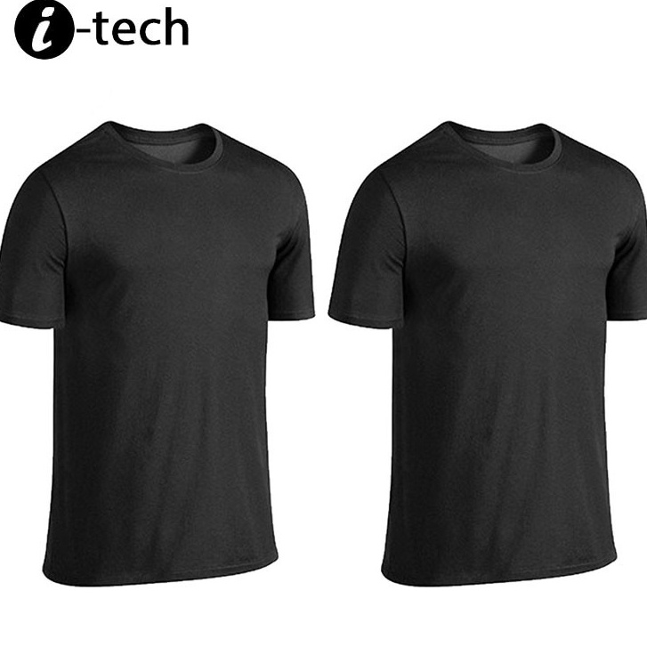 I tech Plain Dri Fit Round T Shirt Black For 2 Pcs Shopee Philippines