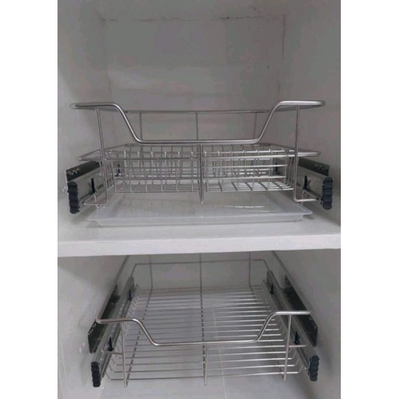 Lowest Price! 2 pcs Pull out Basket High quality stainless for Kitchen