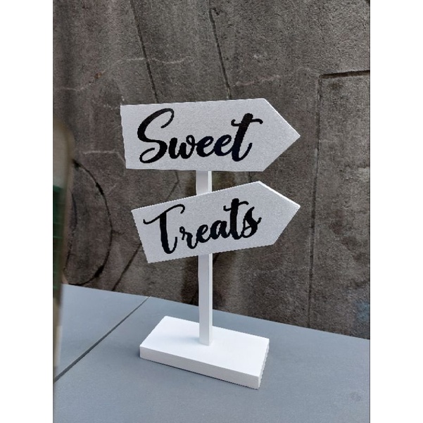 wooden dessert stand sign, candy buffet sign | Shopee Philippines
